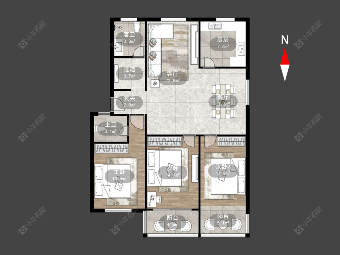红梅西村房源户型图 常州红梅西村在售二手房源户型图_小牛看房