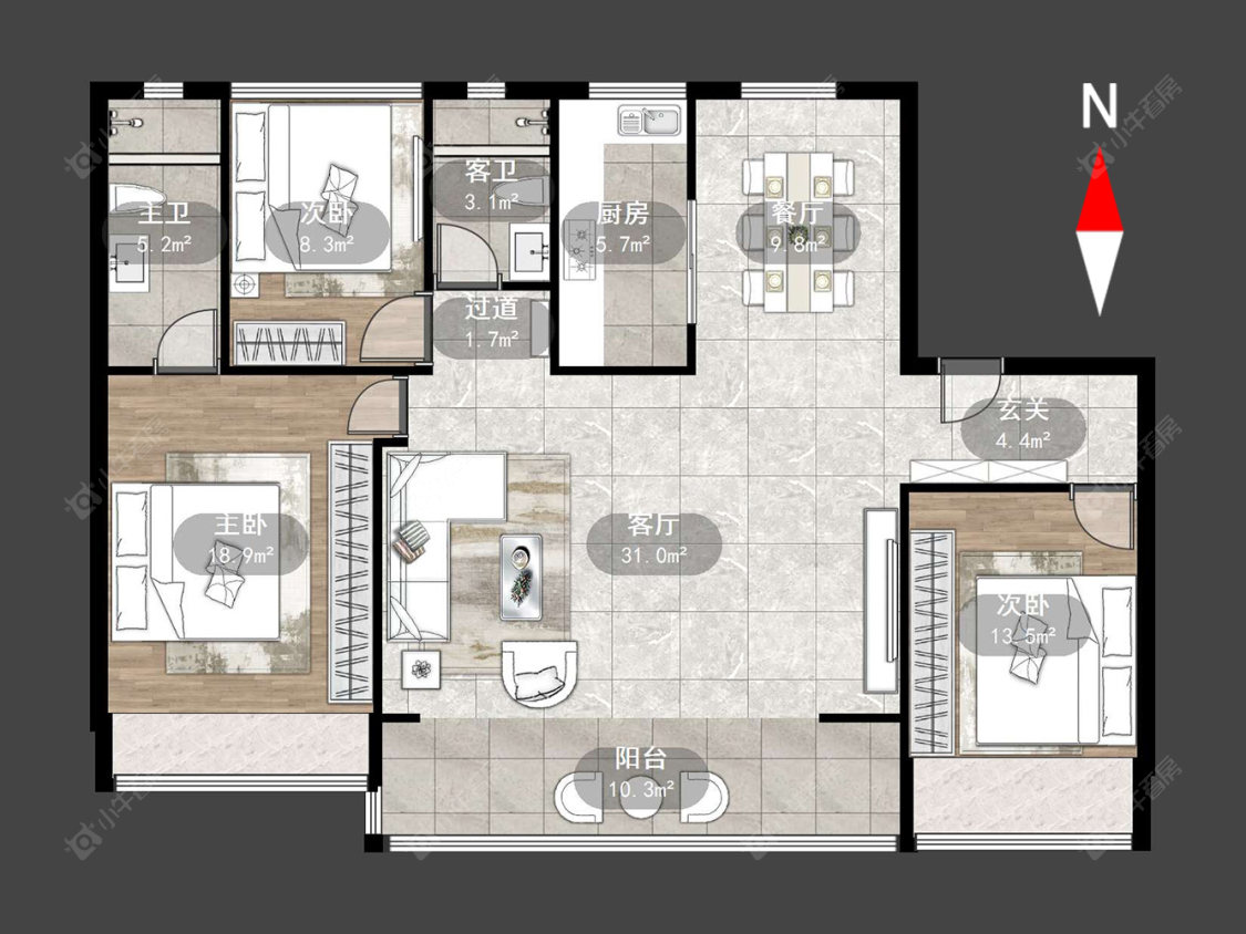 雅居乐湖光映月房源户型图 常州雅居乐湖光映月在售二手房源户型图_小牛看房