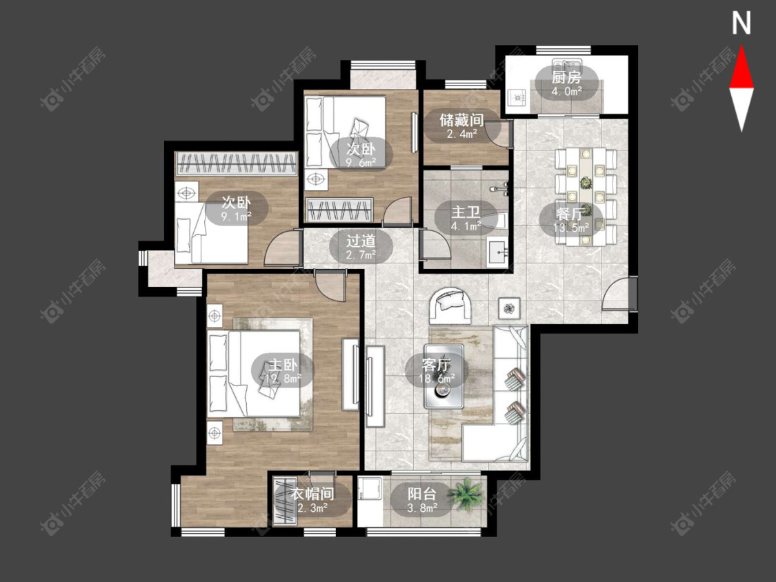 常州景瑞曦城在售二手房源户型图_小牛看房