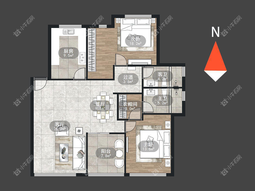 常州嘉宏云顶在租房源室内图_小牛看房