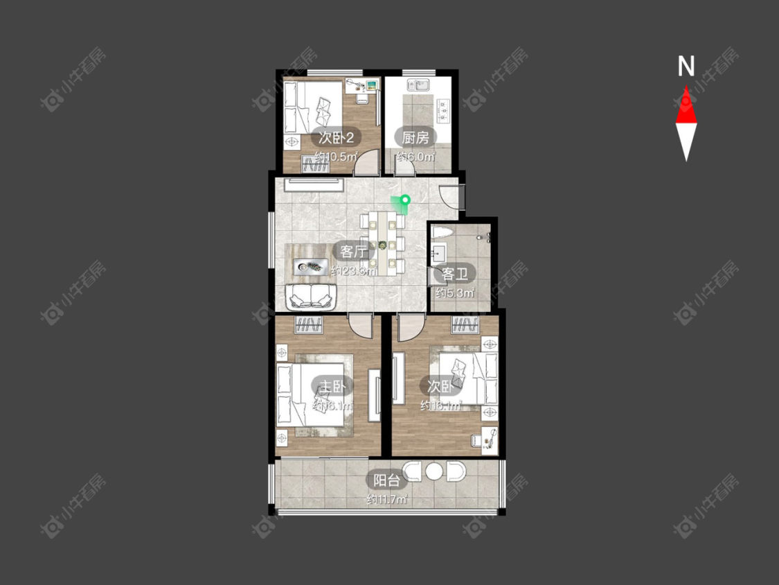 翠竹新村北区房源户型图 常州翠竹新村北区在售二手房源户型图_小牛看房