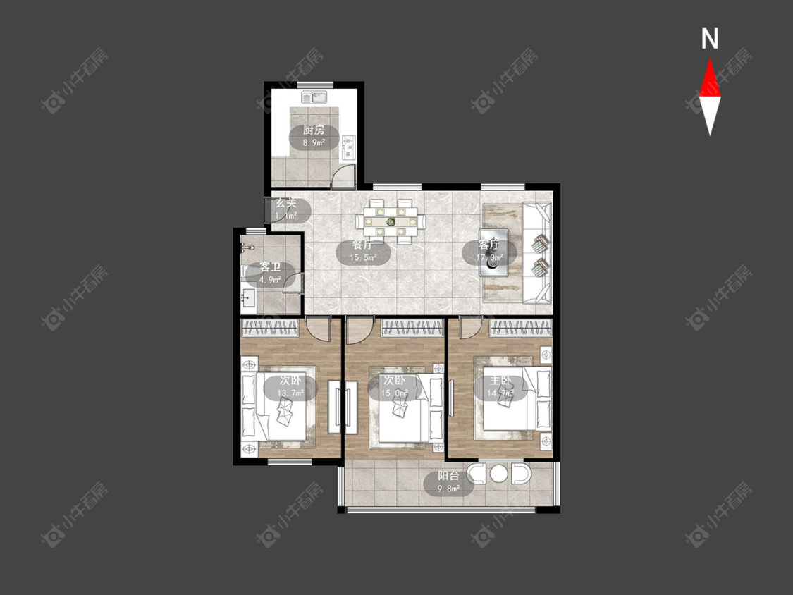 常州翠竹新村北区在售二手房源户型图_小牛看房