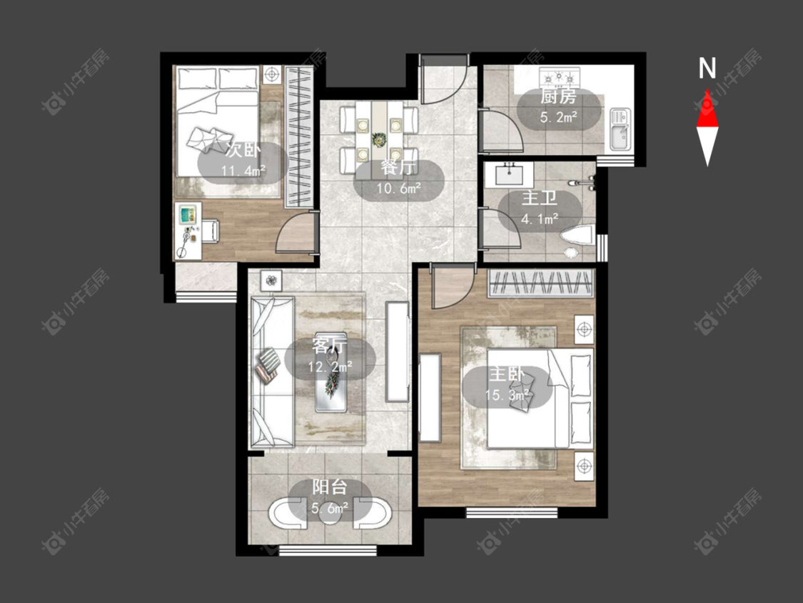 常州聚怡花园北区在售二手房源户型图_小牛看房