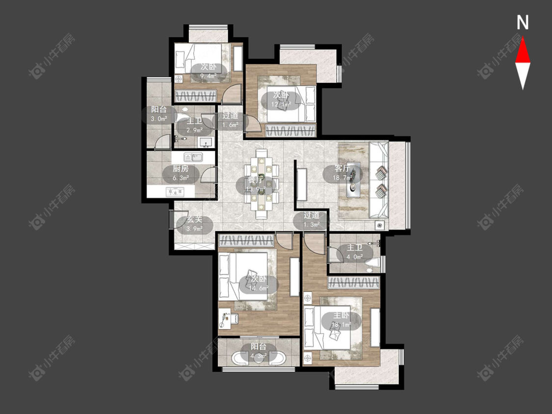 常州凯尔枫尚花园在售二手房源户型图_小牛看房