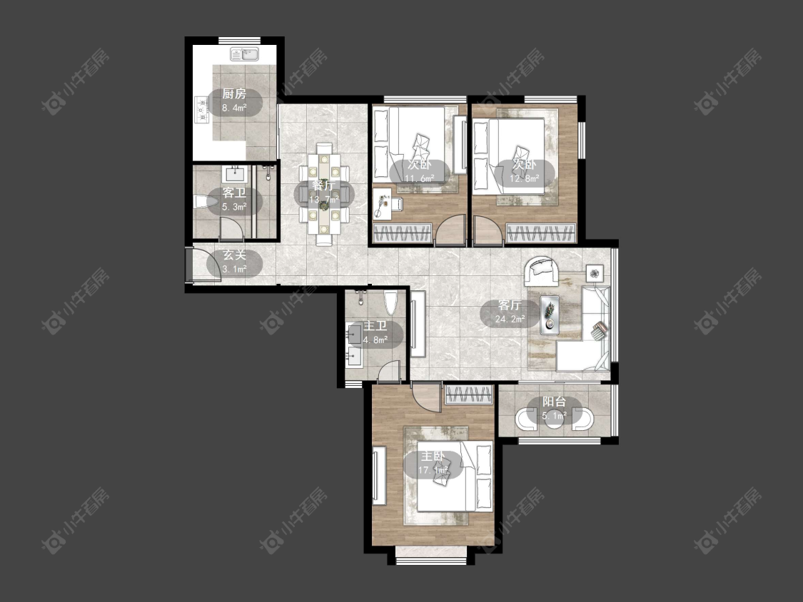 丹阳澳都花城在售二手房源户型图_小牛看房