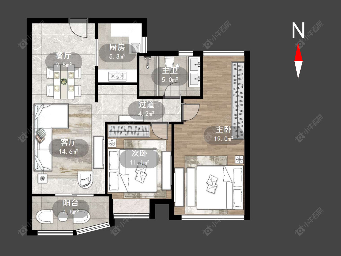 常州天翼御品苑在售二手房源户型图_小牛看房