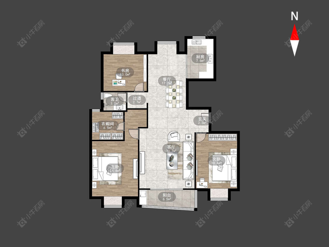 常州水木年华花园在售二手房源户型图_小牛看房