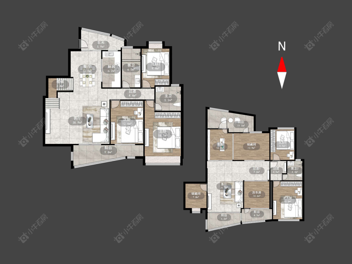 常州天安花园在售二手房源户型图_小牛看房