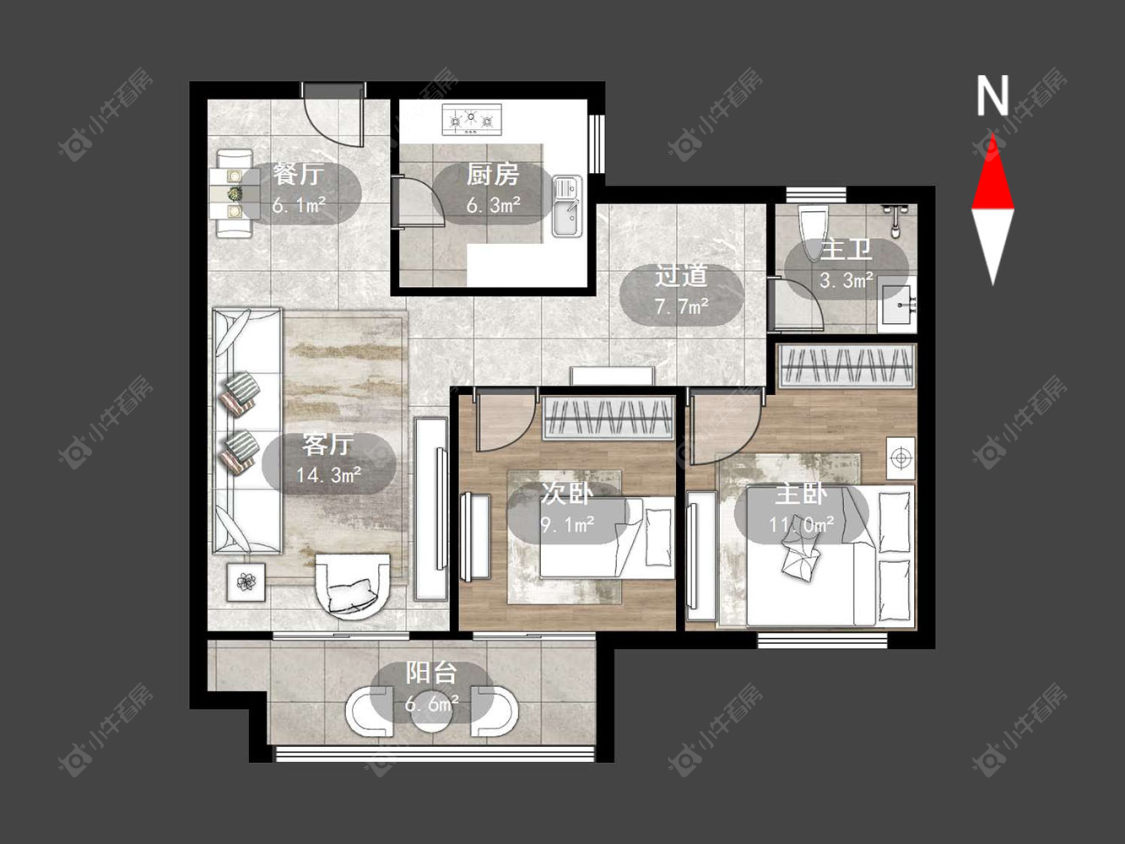 常州观湖名轩在售二手房源户型图_小牛看房