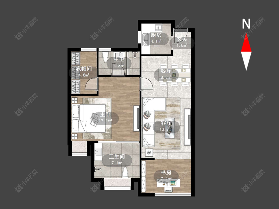 龙湖龙誉城二期房源户型图 常州龙湖龙誉城二期在售二手房源户型图_小牛看房