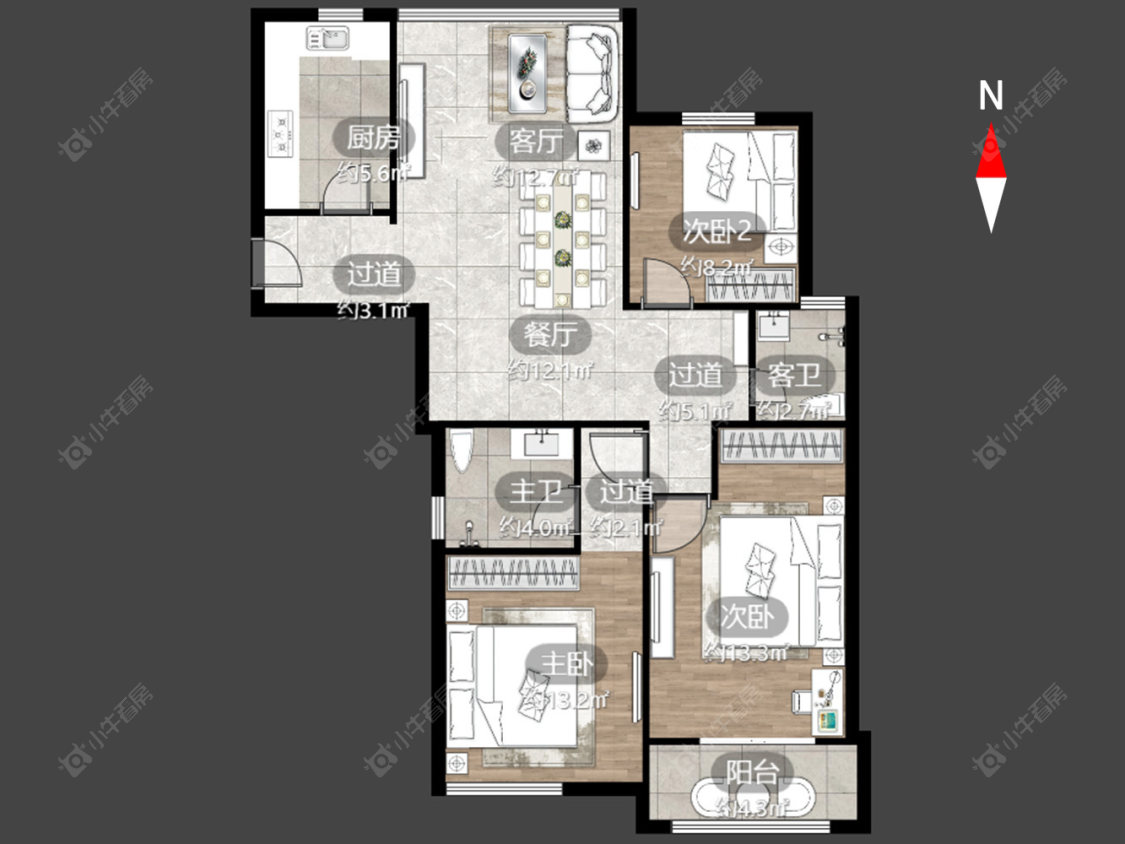 常州顺园九村在售二手房源户型图_小牛看房