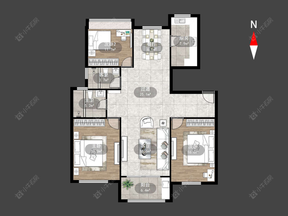 常州怡景名园在售二手房源户型图_小牛看房