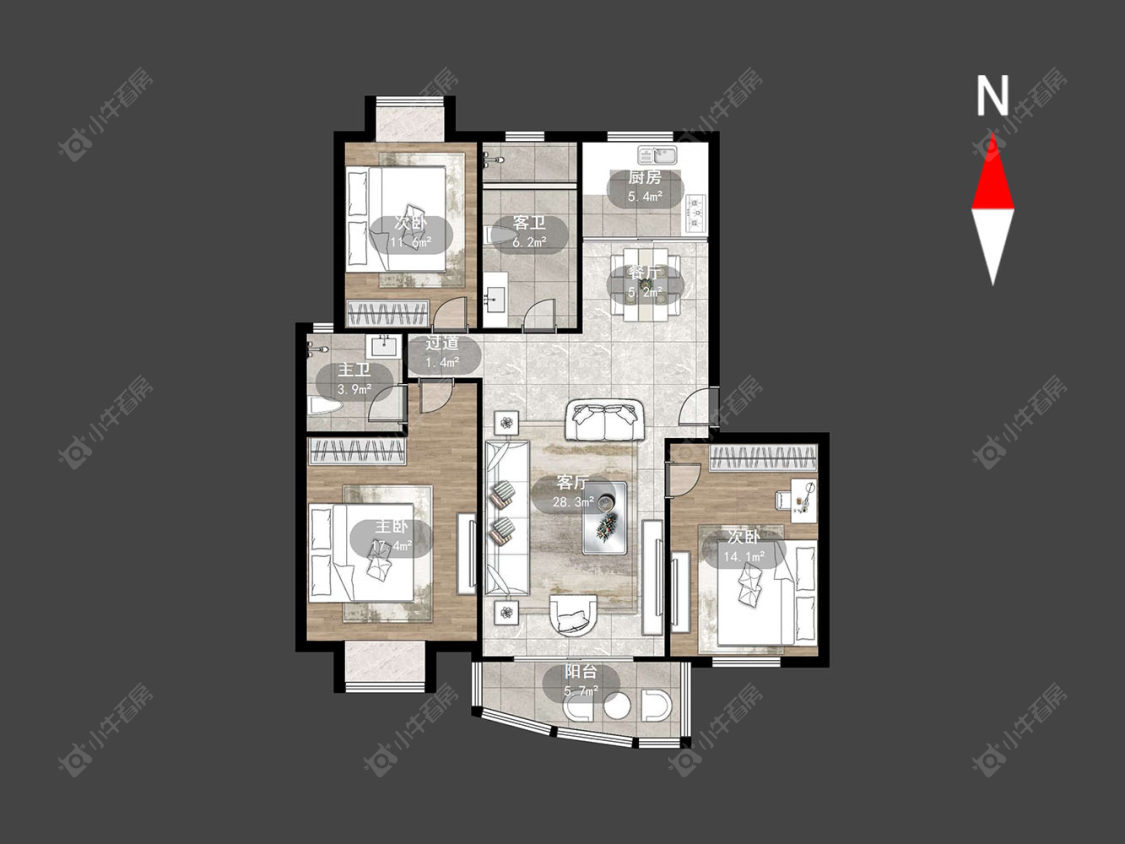 大诚苑房源户型图 常州大诚苑在售二手房源户型图_小牛看房