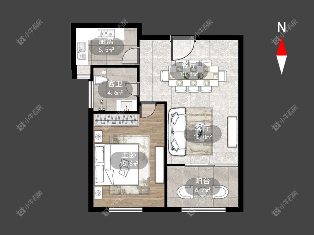 常州外滩1号在租房源户型图_小牛看房