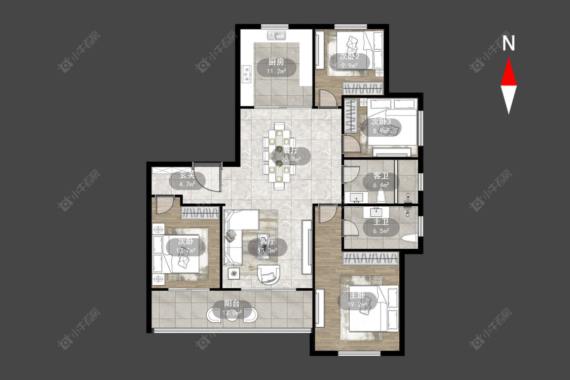 常州随园金麟府在售二手房源户型图_小牛看房