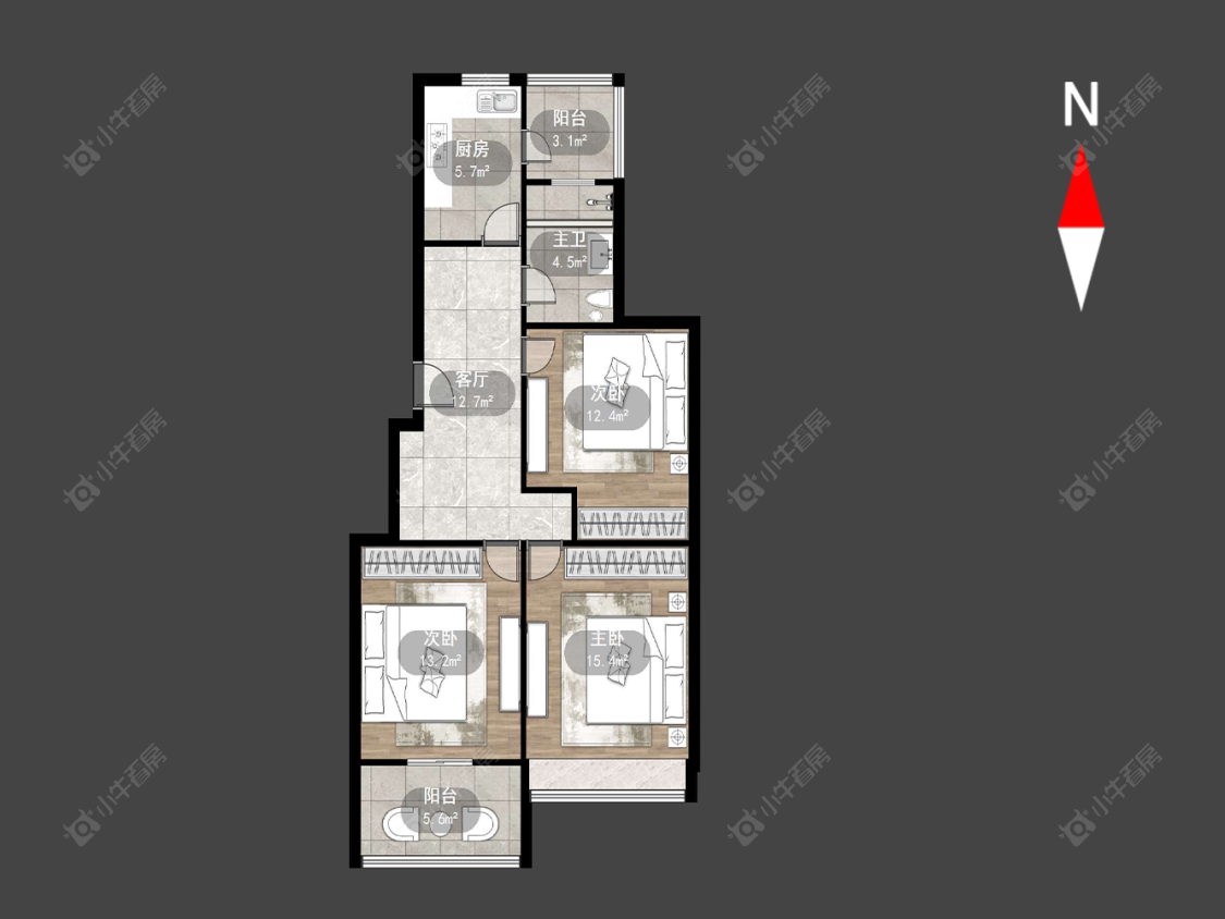 常州雅筑公寓在售二手房房源户型图_小牛看房