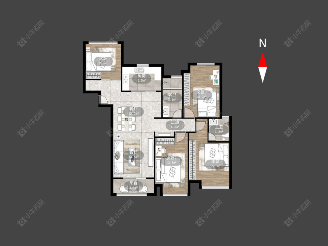 常州九龙仓时代上院在售二手房源户型图_小牛看房