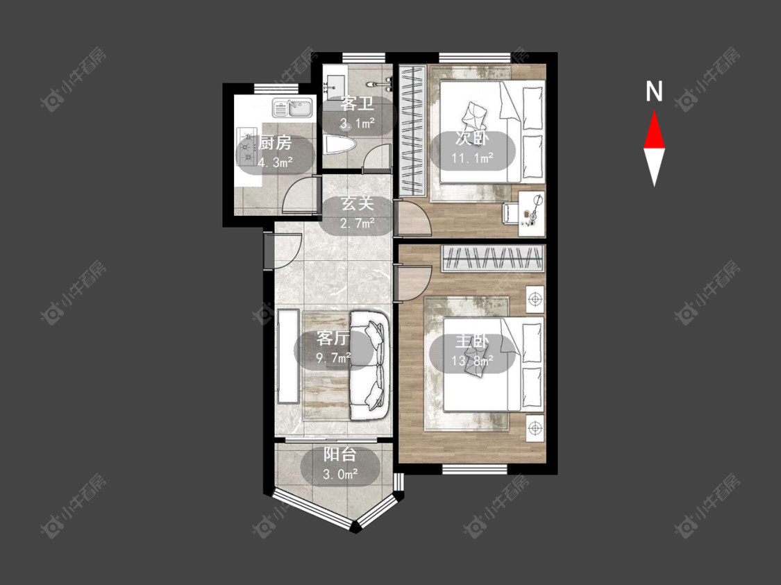 翠竹新村南区房源户型图 常州翠竹新村南区在售二手房源户型图_小牛看房