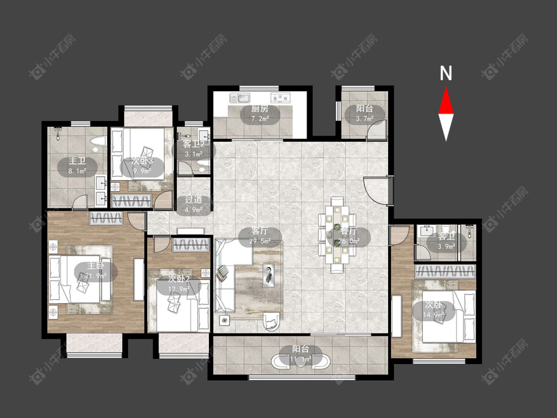 常州璟尚雅宸在售二手房源户型图_小牛看房