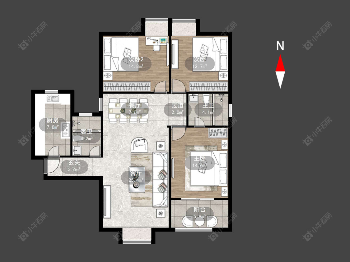 太湖明珠苑北区房源户型图 常州太湖明珠苑北区在售二手房源户型图_小牛看房