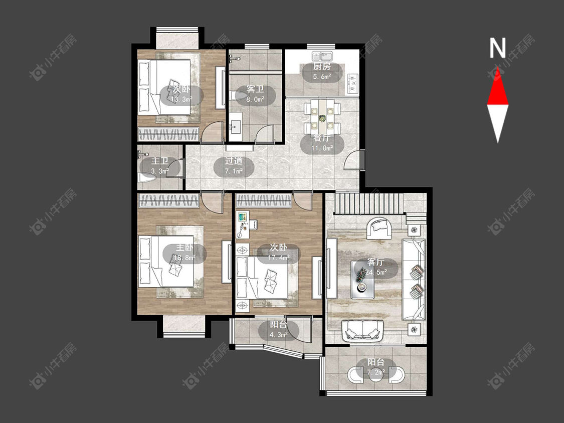 常州宋剑湖家园在售二手房源户型图_小牛看房
