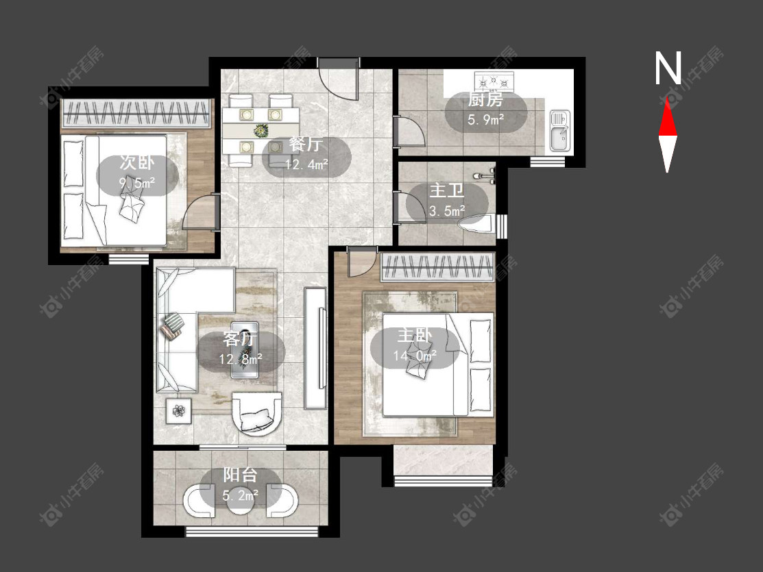 常州府河名居在售二手房源户型图_小牛看房