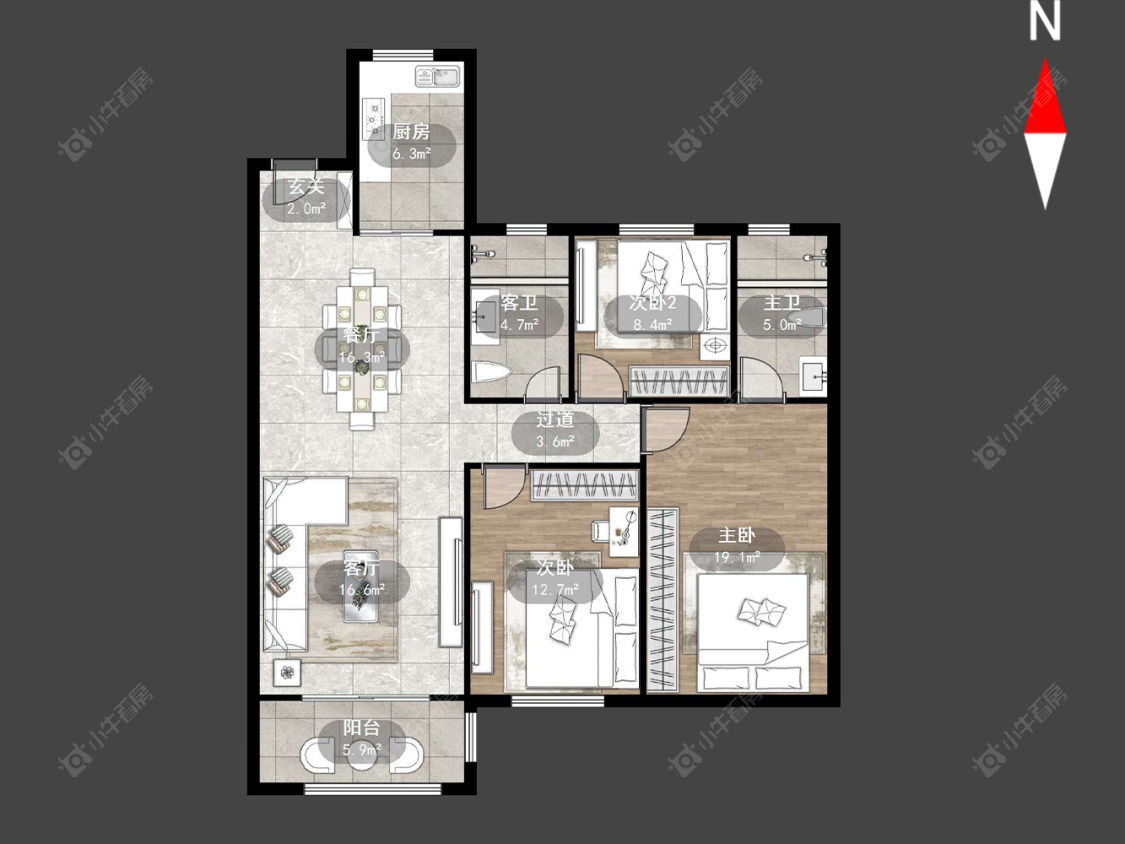 常州海华花园在售二手房源户型图_小牛看房