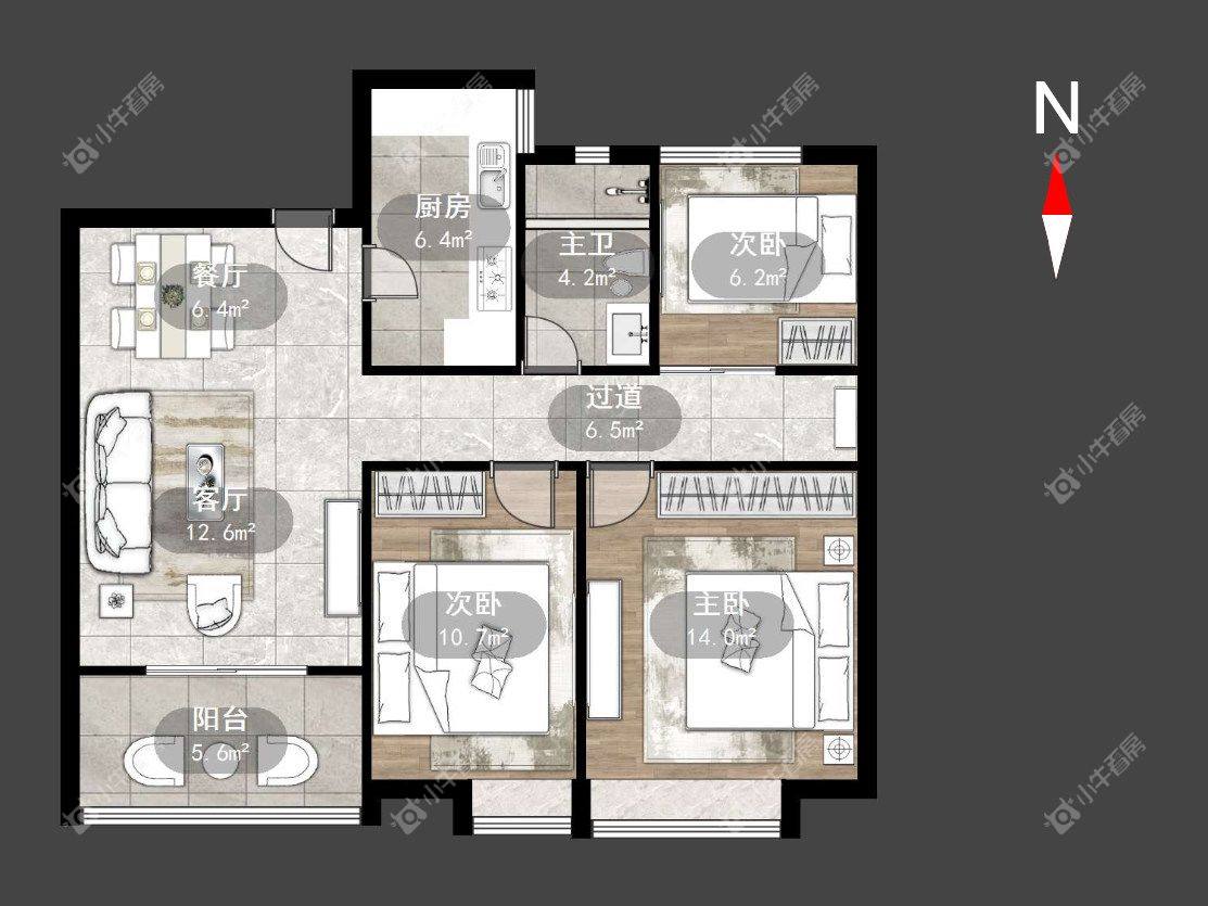 常州中海凤凰熙岸在租房源室内图_小牛看房
