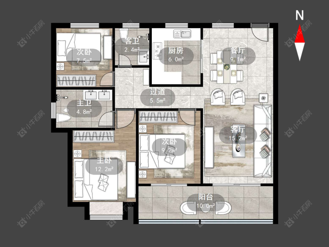 常州晋陵文禧在售二手房源户型图_小牛看房