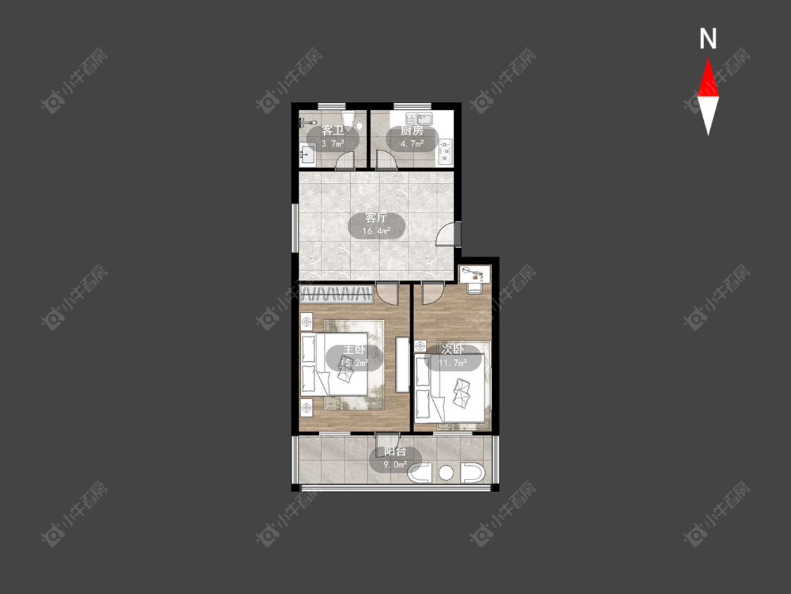 常州翠竹新村东北区在售二手房房源户型图_小牛看房