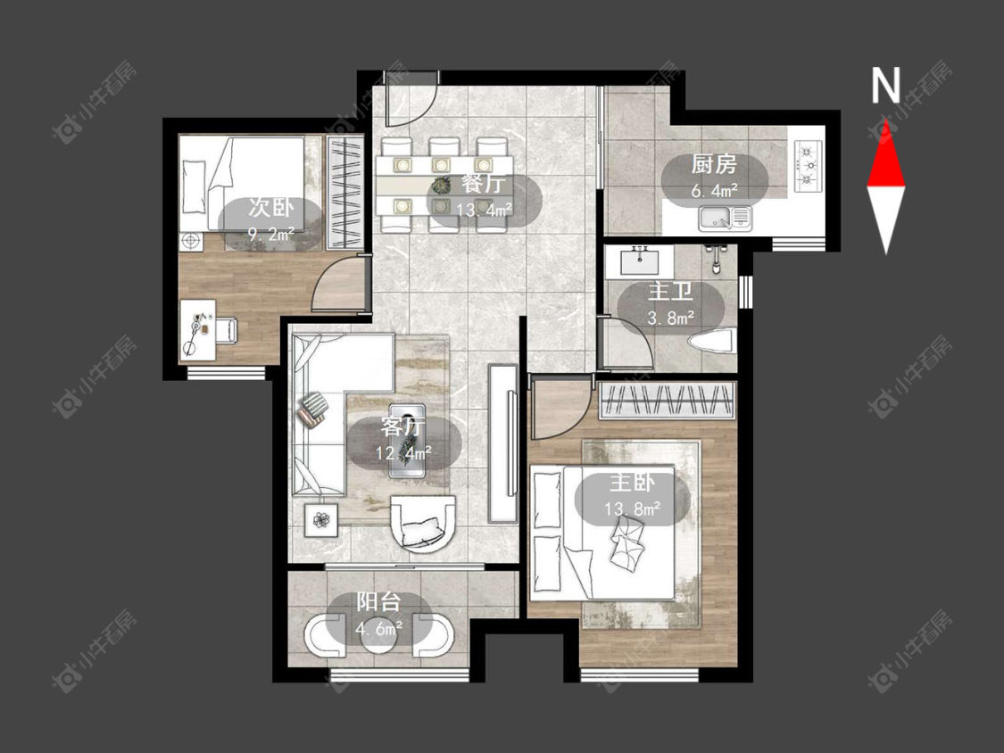 常州新城域一期在售二手房源户型图_小牛看房