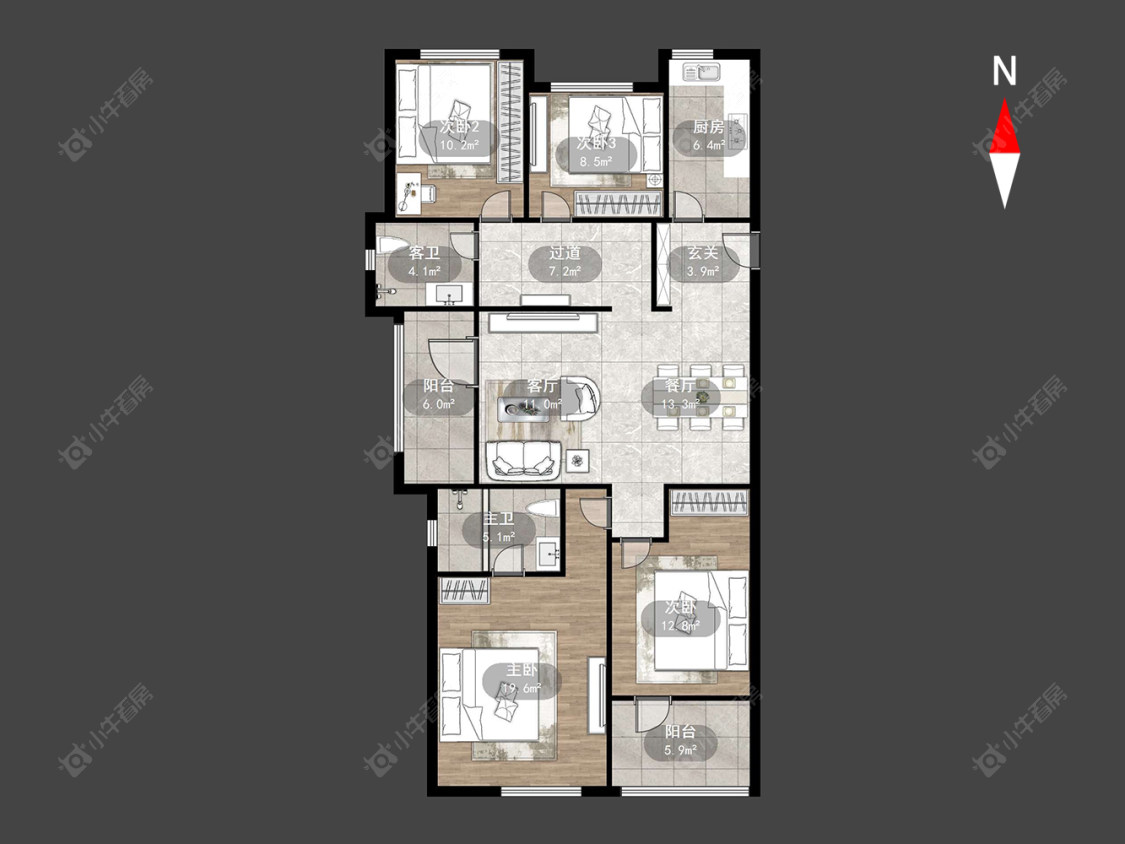 常州路劲铂隽在售二手房源户型图_小牛看房
