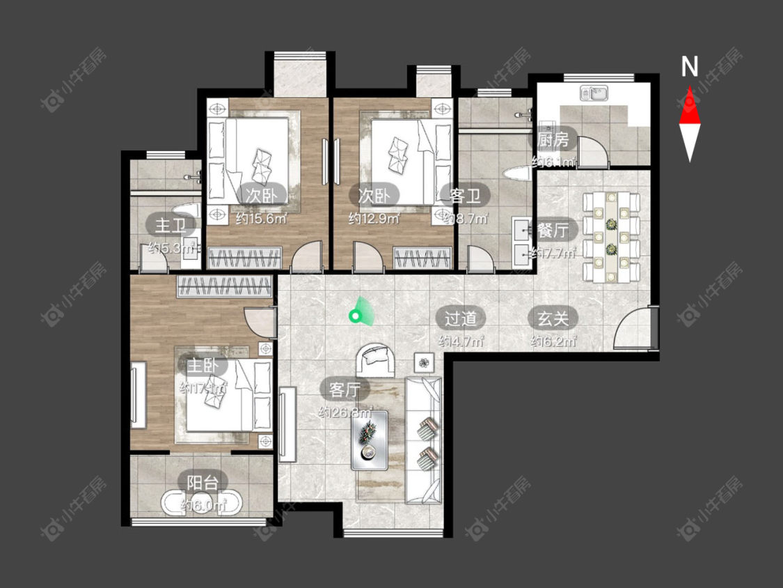 百草苑房源户型图 常州百草苑在售二手房源户型图_小牛看房