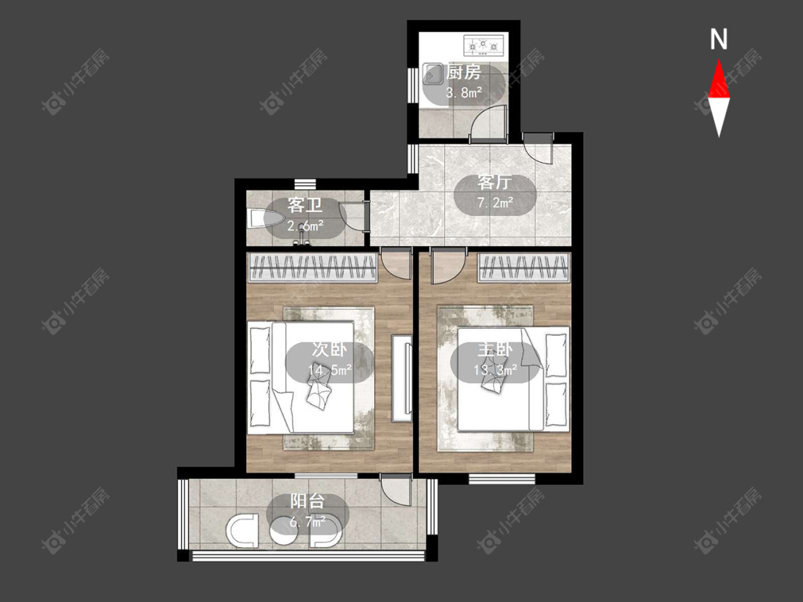 常州工房北区在售二手房源户型图_小牛看房