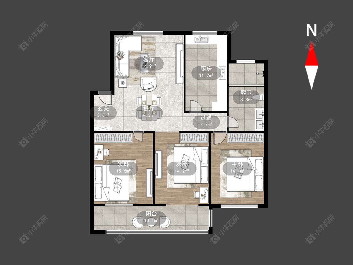 常州翠竹新村北区在售二手房源户型图_小牛看房