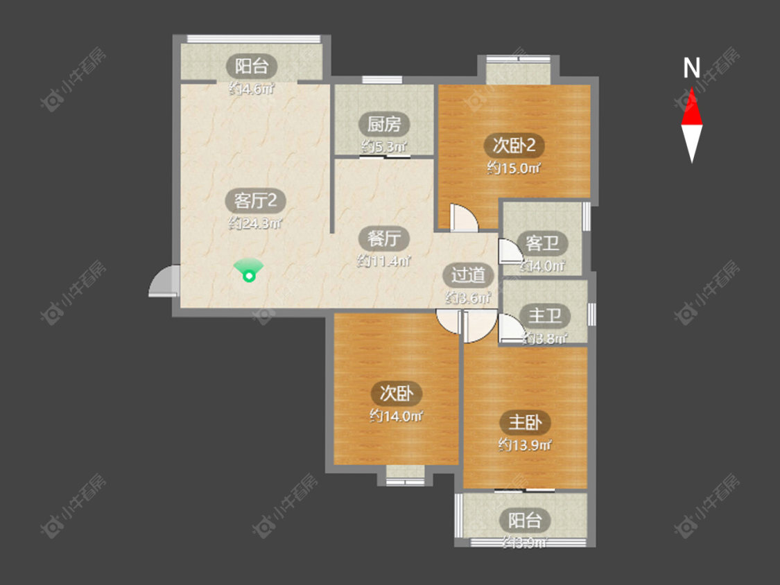 常州宝龙国际花园一期在售二手房源户型图_小牛看房