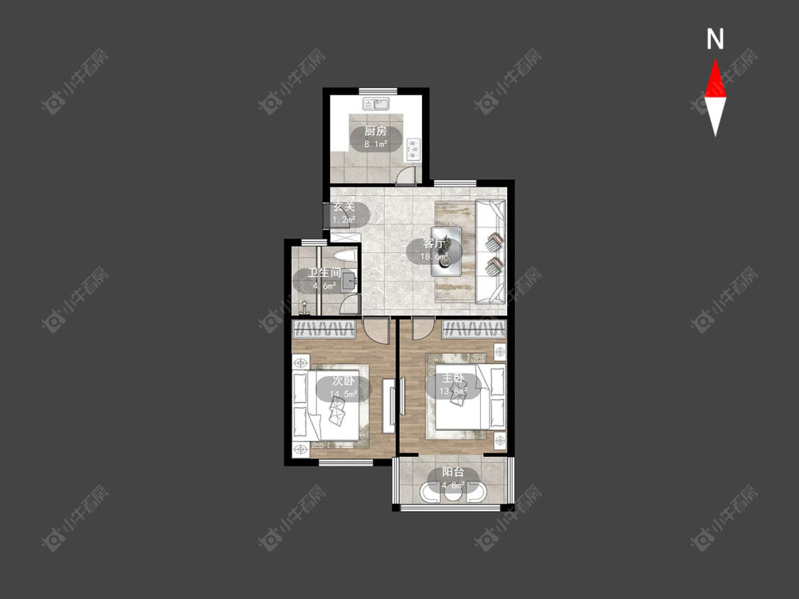 常州翠竹新村北区在售二手房房源户型图_小牛看房