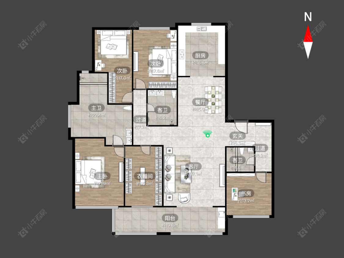 龙湖原山房源户型图 常州龙湖原山在售二手房源户型图_小牛看房
