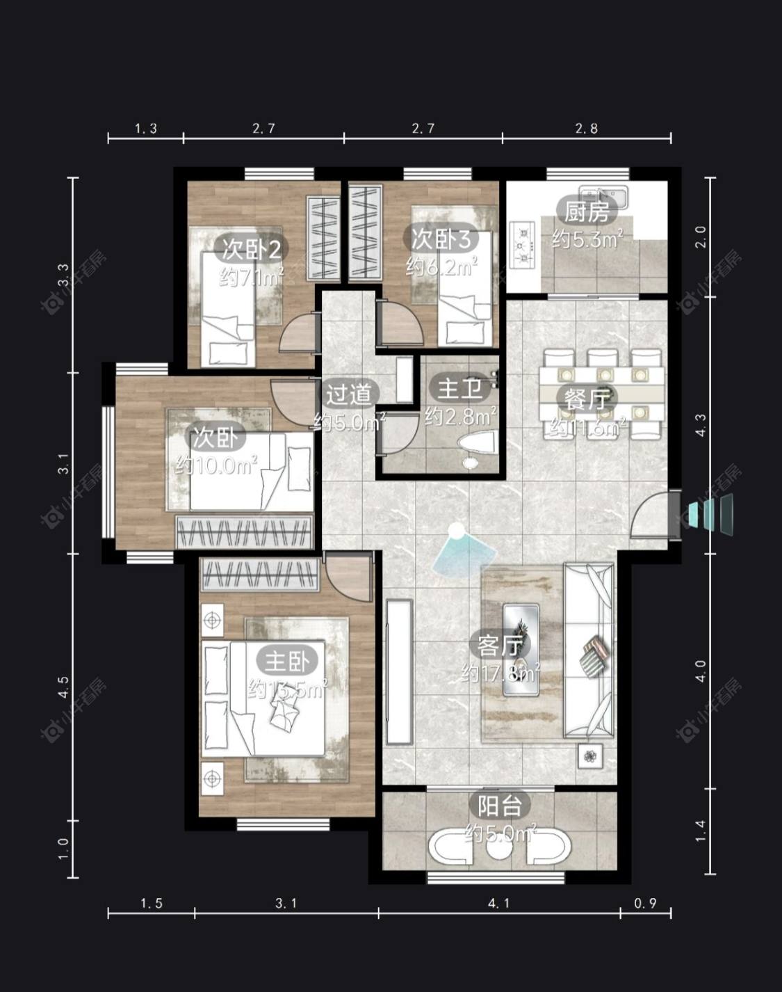 常州金域东郡在租房源户型图_小牛看房