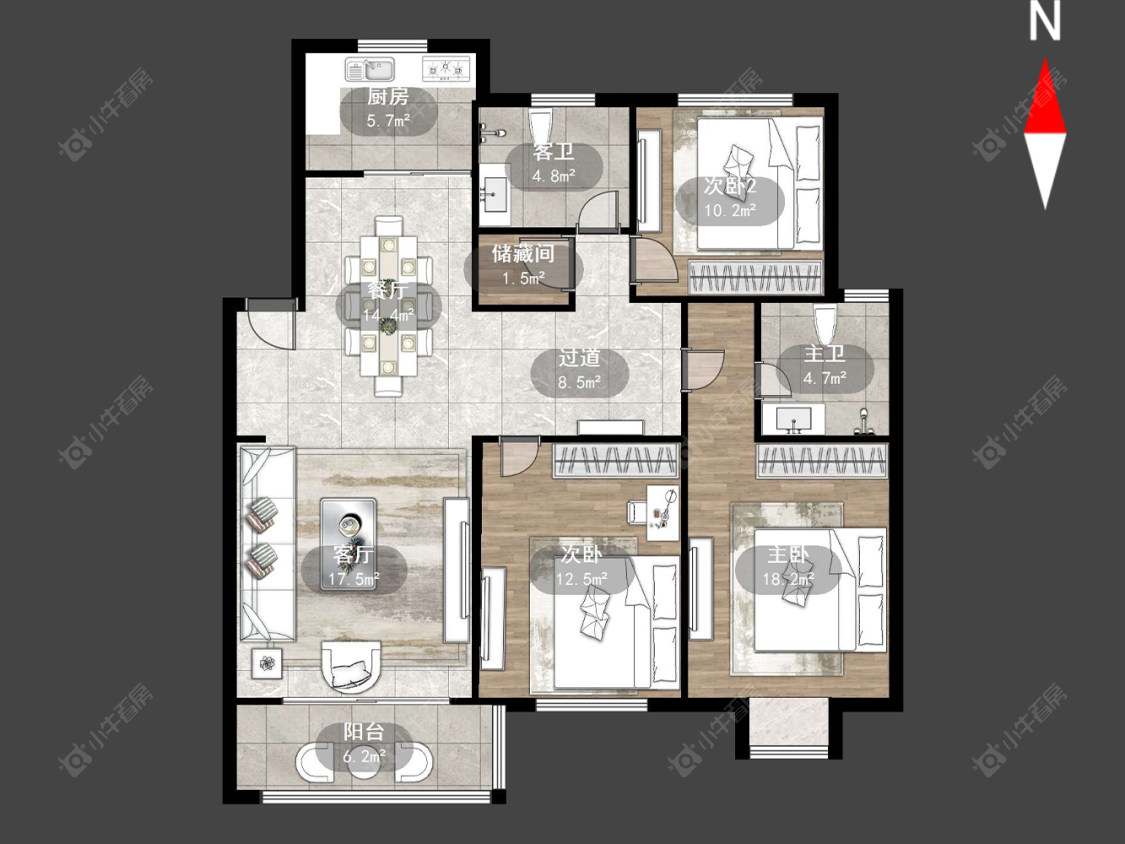 常州常郑东路在售二手房源户型图_小牛看房