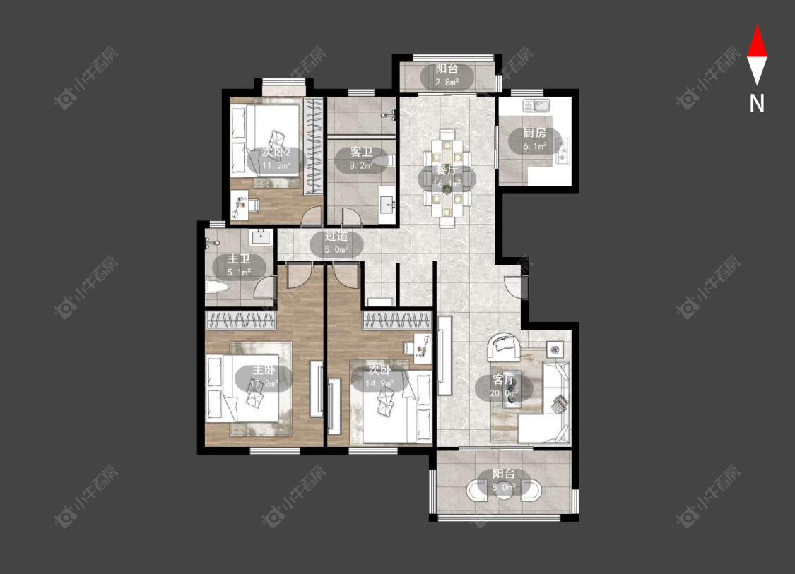 常州国泰新都在售二手房源户型图_小牛看房