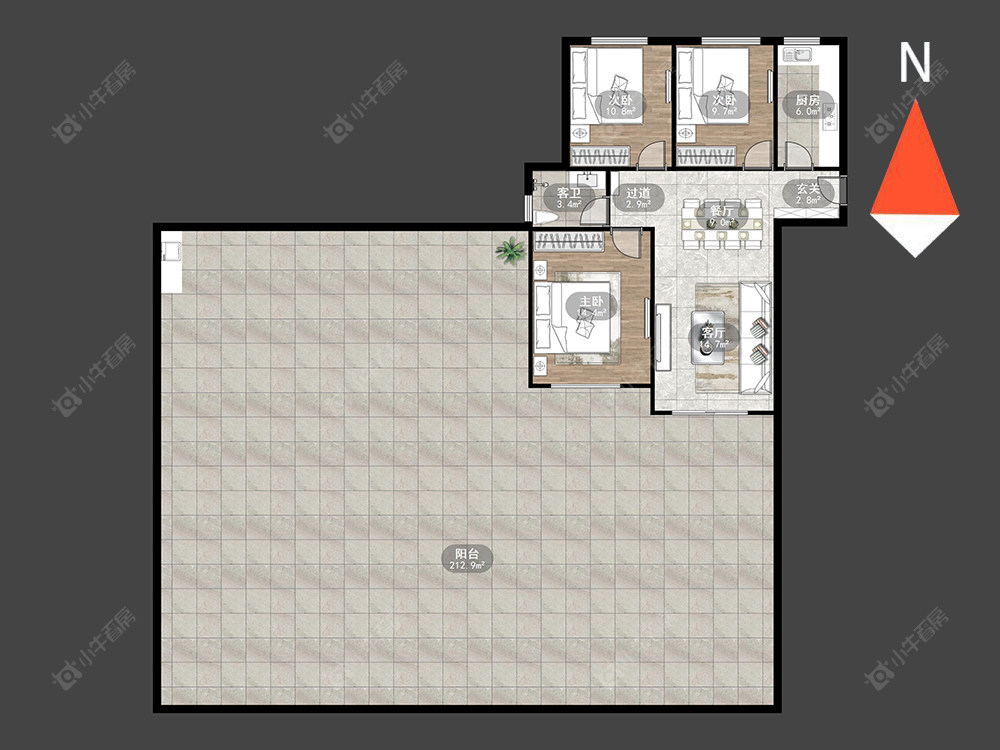 常州中奥珑郡在售二手房源户型图_小牛看房