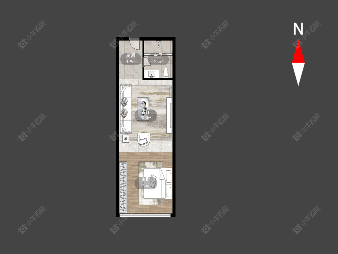 常州新北万达广场在售二手房源户型图_小牛看房