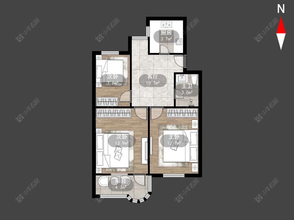 常州北直街在售二手房房源户型图_小牛看房