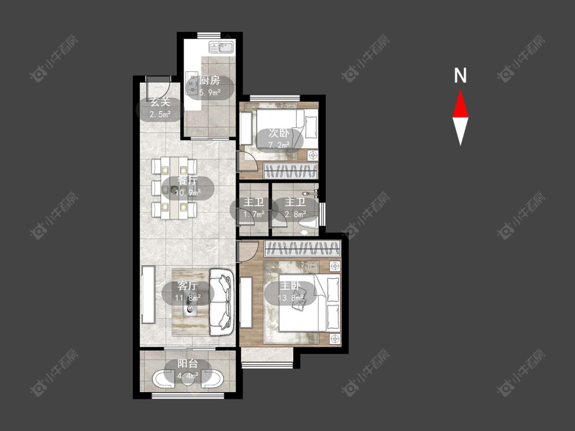 常州金地格林郡在售二手房房源户型图_小牛看房