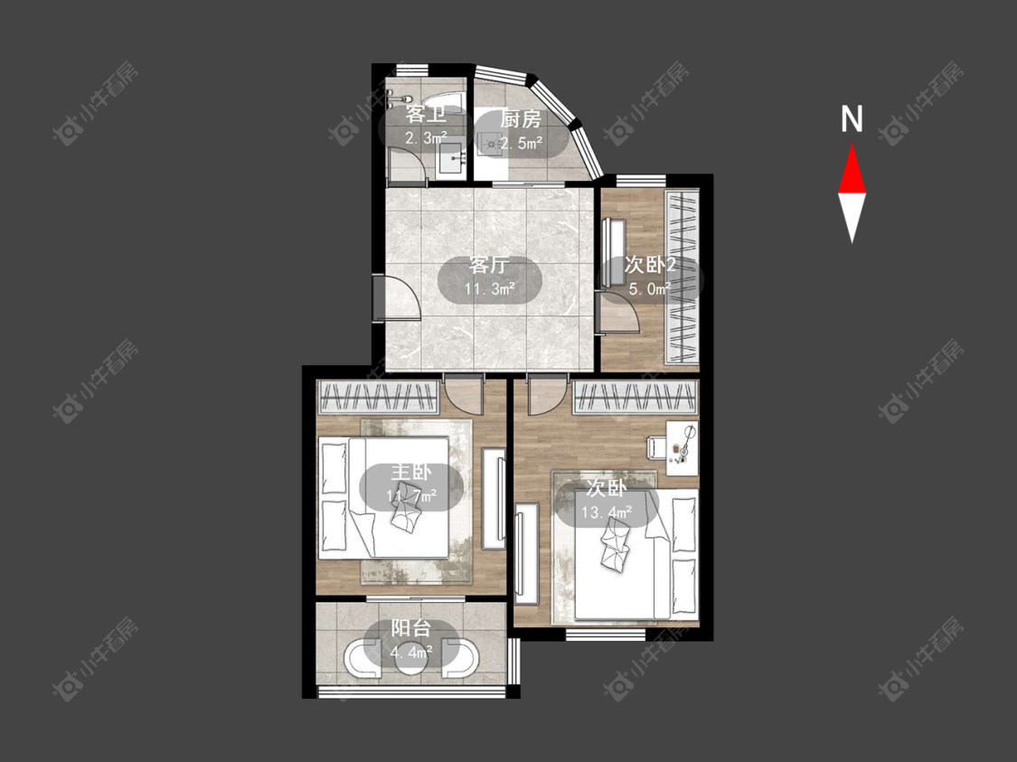 常州翠竹新村南区在售二手房源户型图_小牛看房