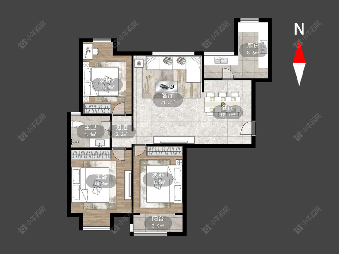 常州九洲花园一期在售二手房源户型图_小牛看房
