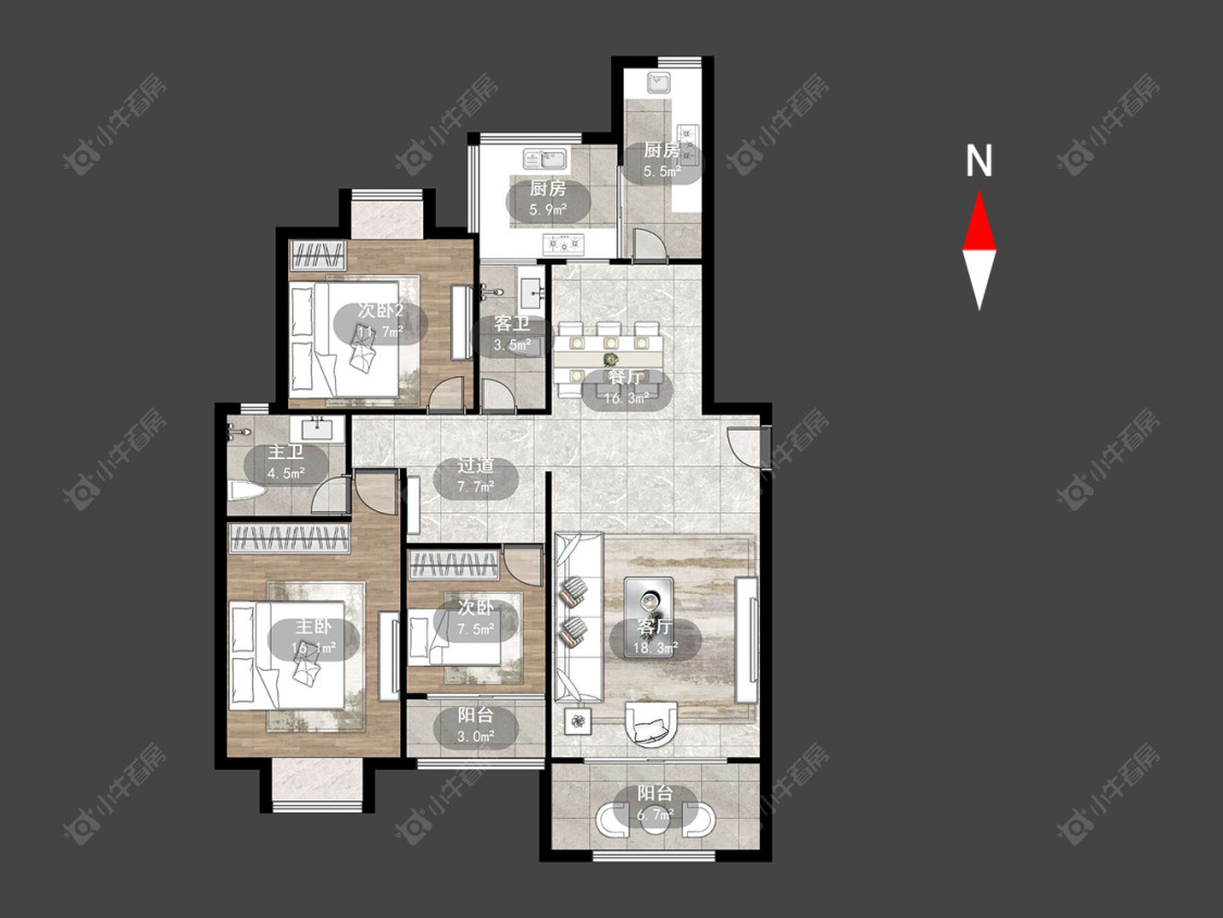 常州大名城西区在售二手房源户型图_小牛看房