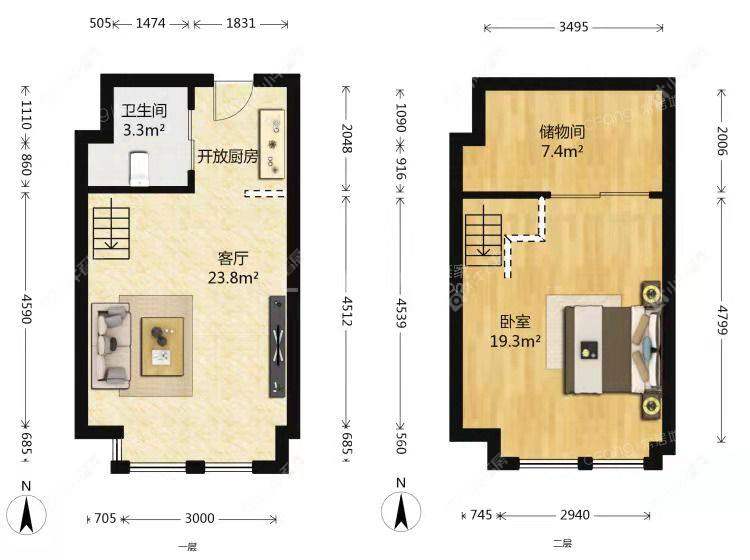 常州百兴华府一期租房_百兴华府一期1室2厅房源出租