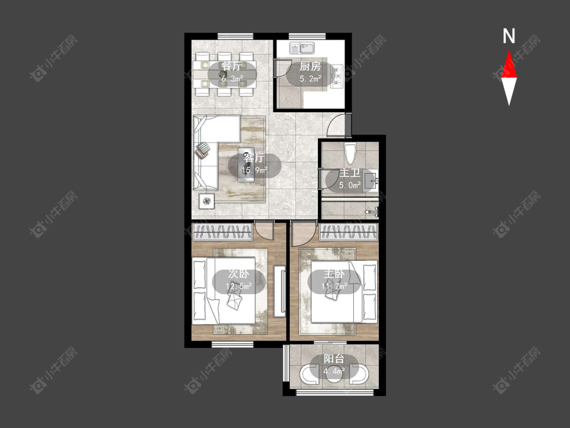 常州清潭五村在售二手房源户型图_小牛看房